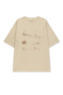Matin Kim Pigment Graffiti Logo Tee — Beige
