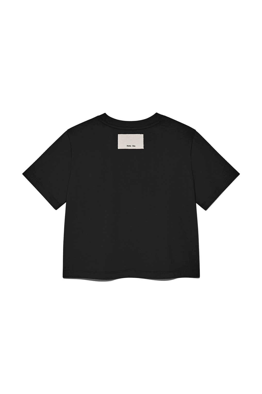 Matin Kim Logo Thread Point Crop Top — Black