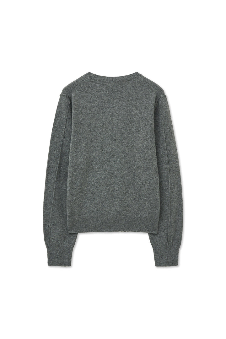 Matin Kim Cashmere Blended Round Knit — Gray