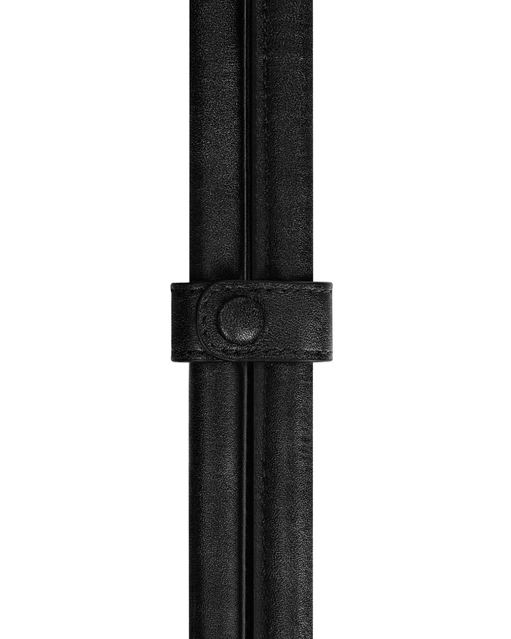 Stand Oil Lene Bag · Wrinkled Leather Crossbody — Black