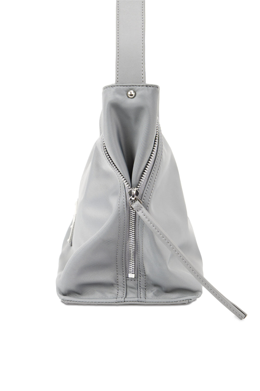 Matin Kim Side Zipper Fabric Shoulder Bag — Gray