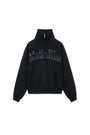 Matin Kim Cut Out Half Zip Sweatshirt — Black