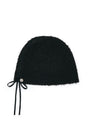 Matin Kim Ribbon Tie Knit Beanie — Black