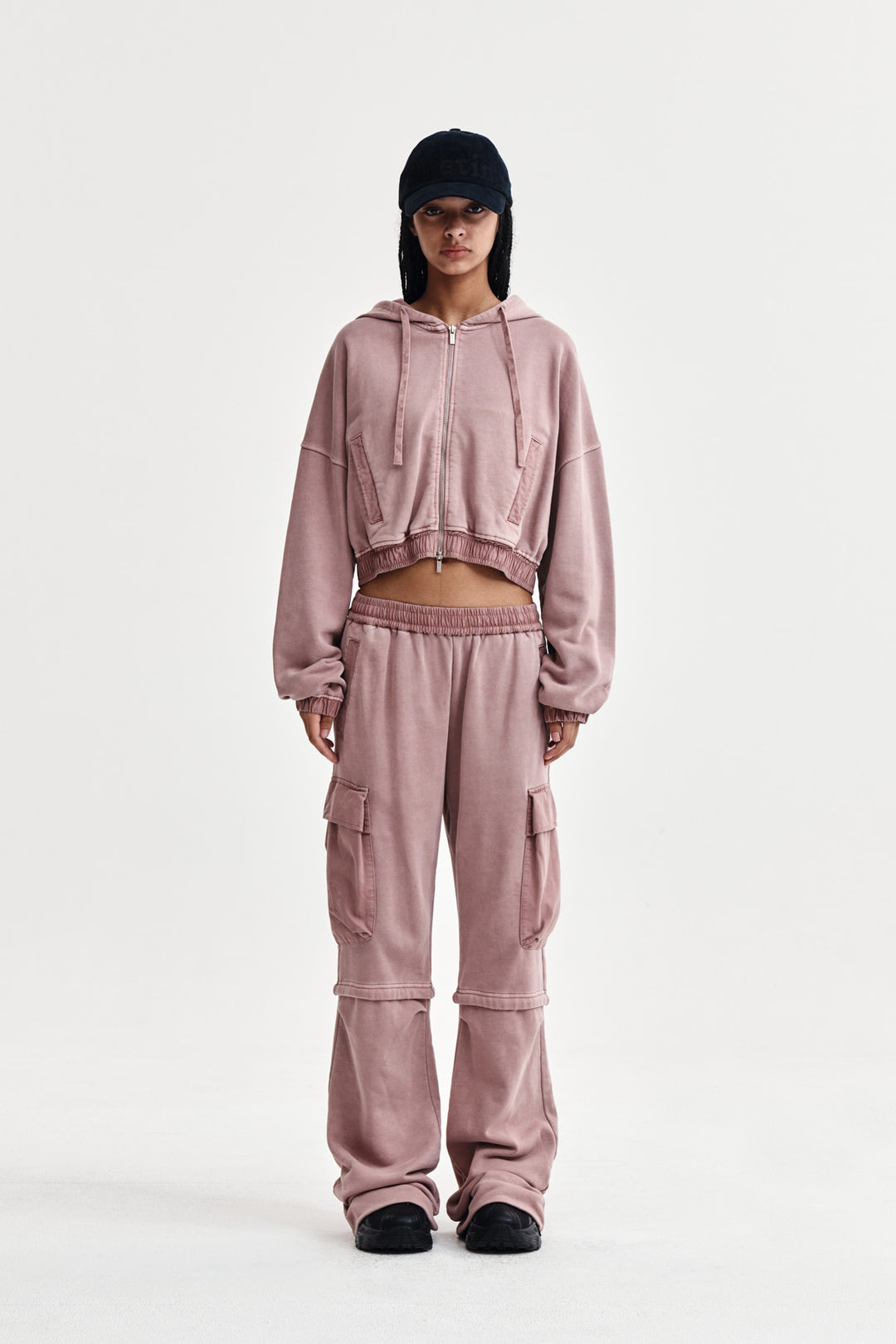Matin Kim Pigment Dyed Cargo Pants — Pink