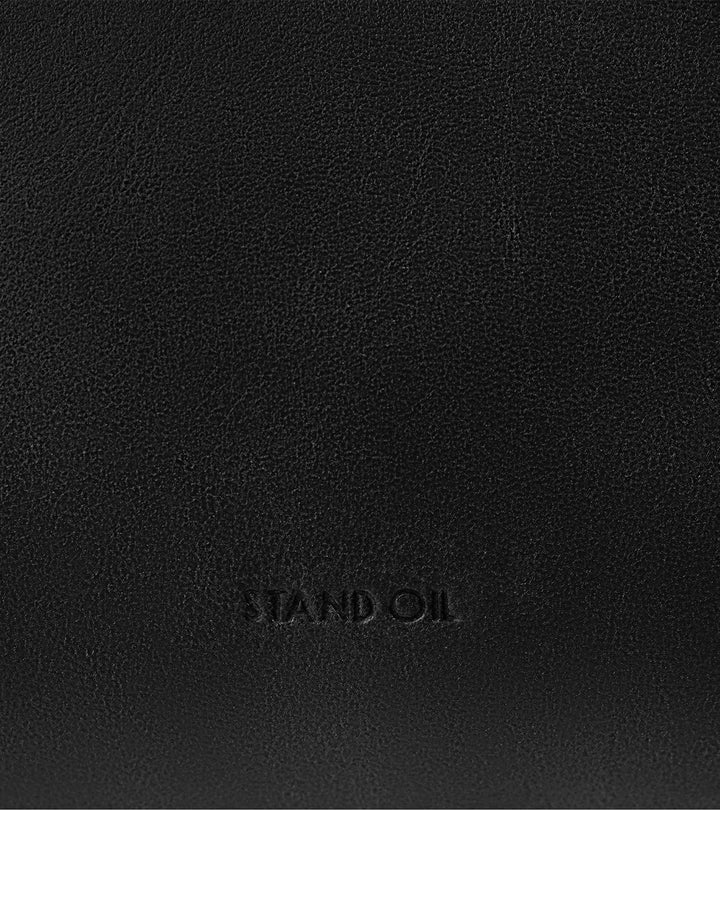 Stand Oil Lene Bag · Wrinkled Leather Crossbody — Black