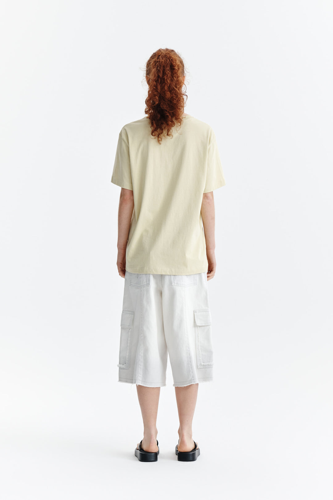 Matin Kim Wave Printing Logo Top — Yellow