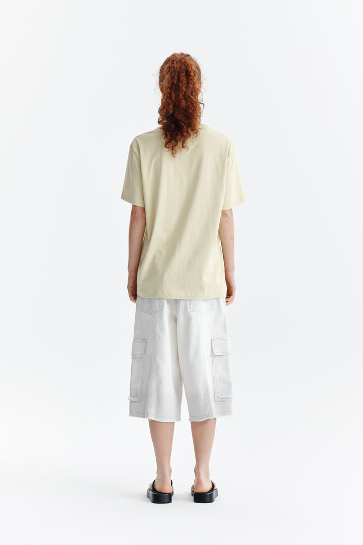 Matin Kim Wave Printing Logo Top — Yellow