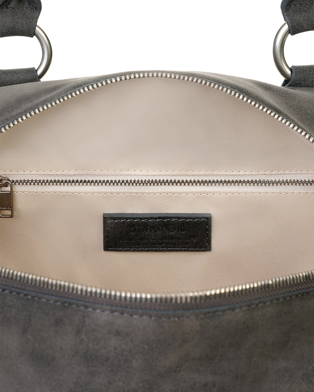 Stand Oil Zuni Bag — Washed Leather Crossbody — Gray
