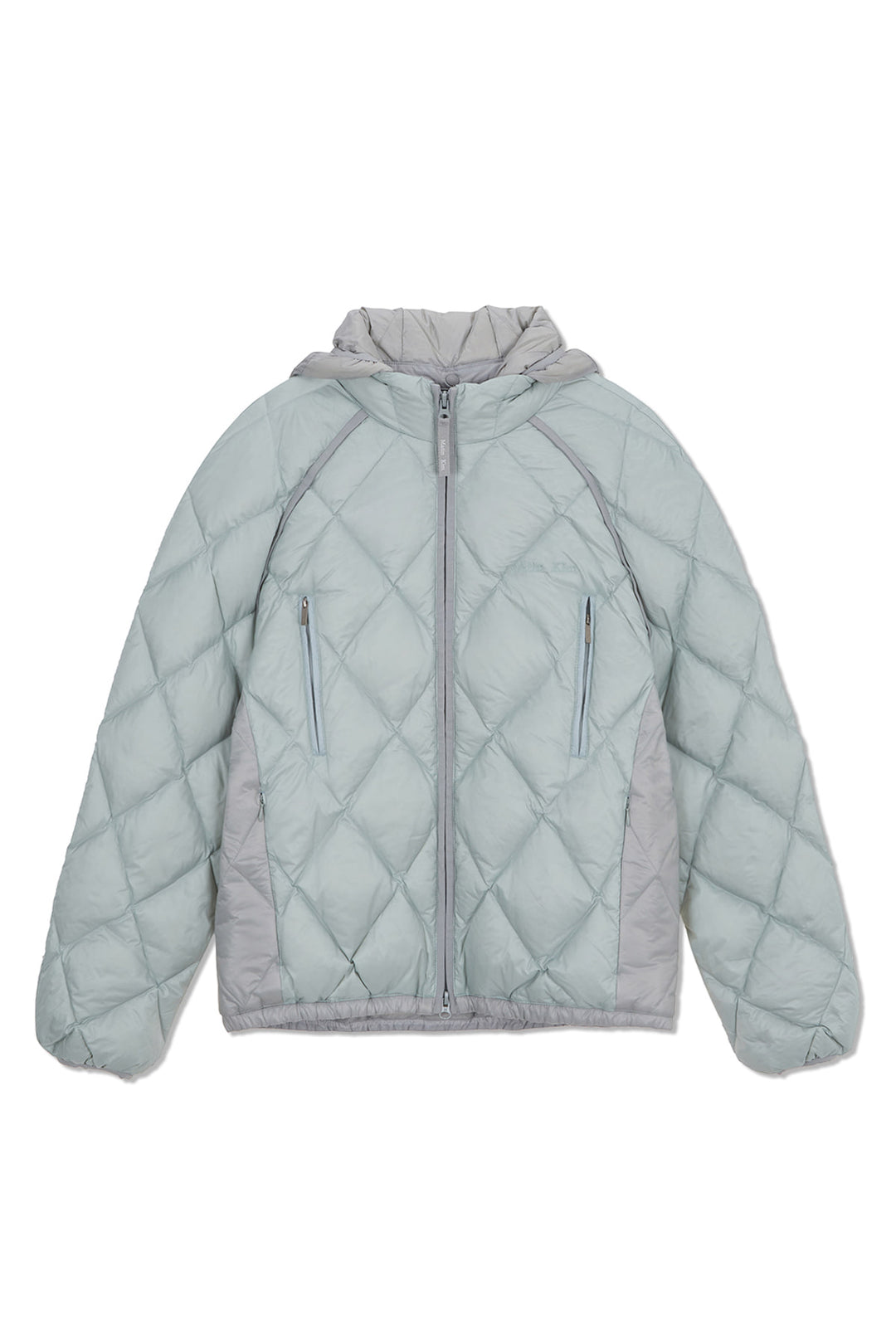 Matin Kim Quilting Hoody Lightweight Jumper — Mint