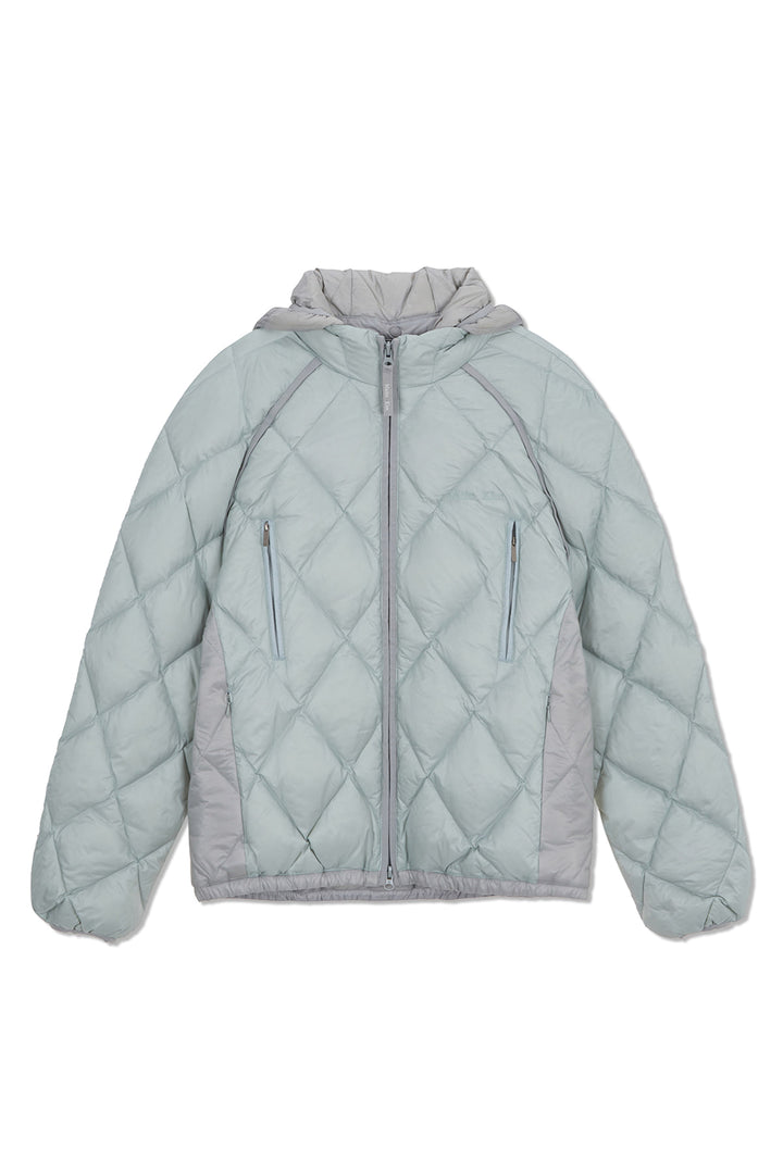 Matin Kim Quilting Hoody Lightweight Jumper — Mint