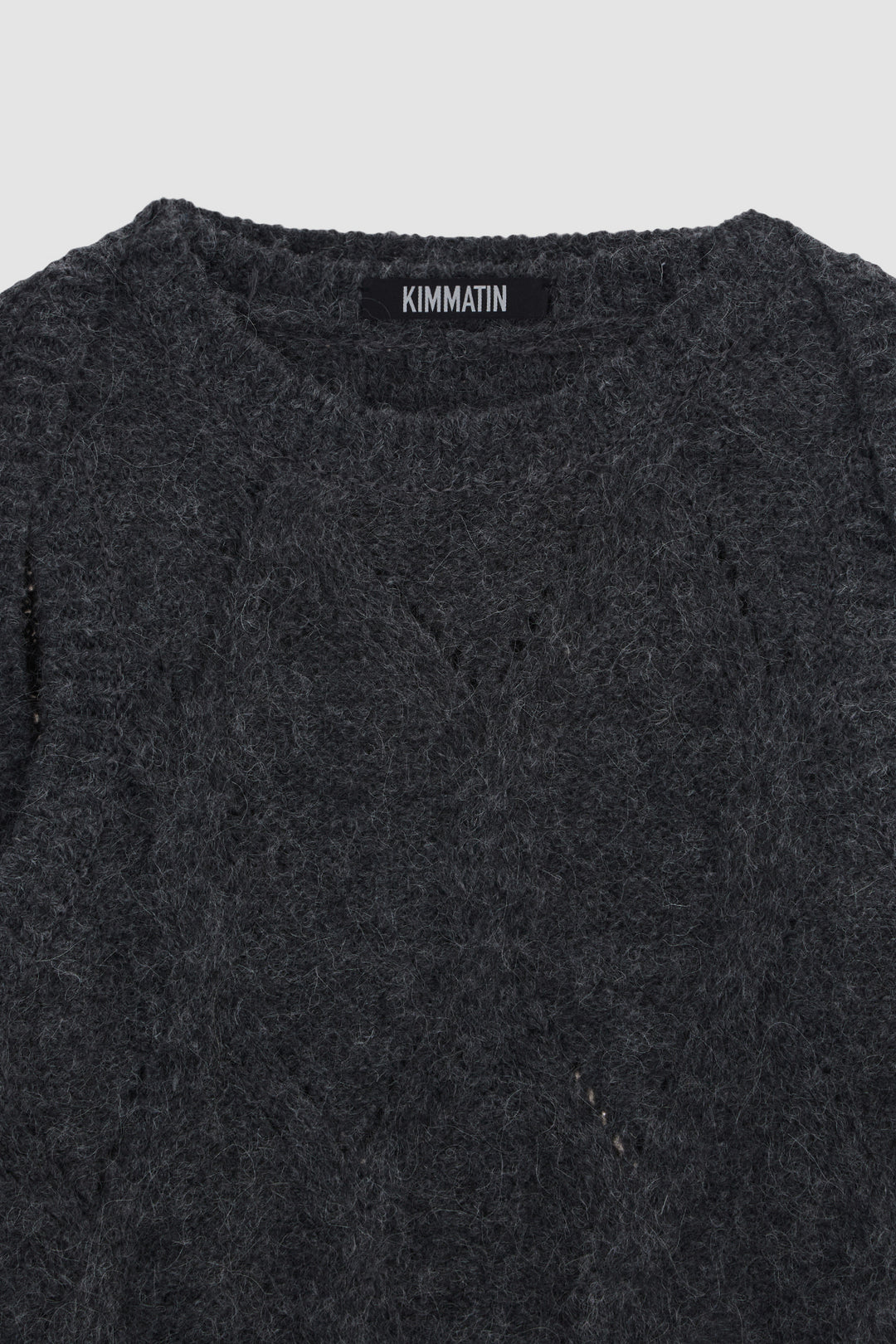 KIMMATIN Bolero Layered Cable Knit Pullover — Charcoal