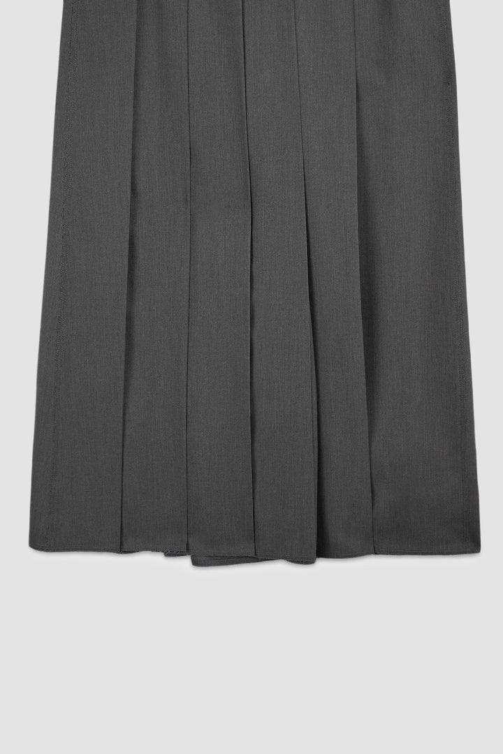 KIMMATIN Unbalance Pleats Pants — Charcoal