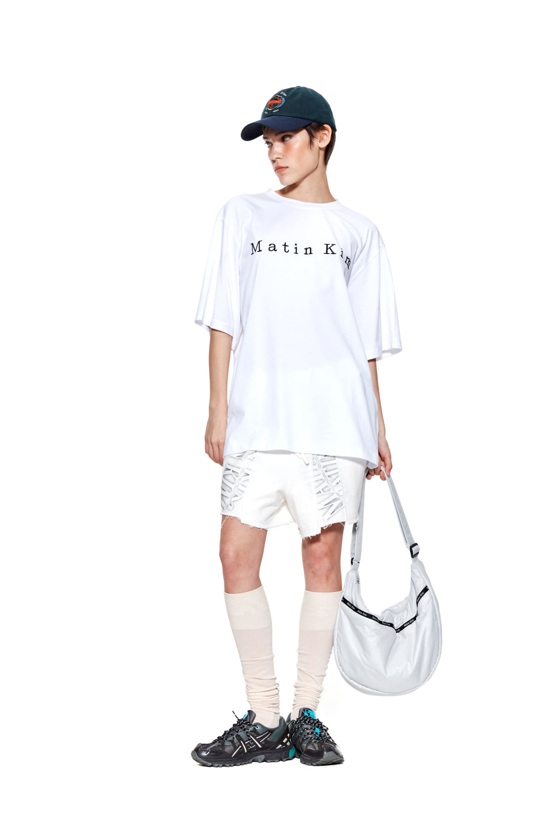 Matin Kim Embroidery Logo Top — White