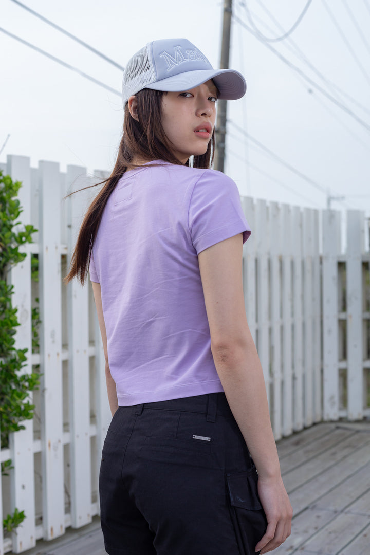 Matin Kim Bubbly Graphic Printing Top Lilac