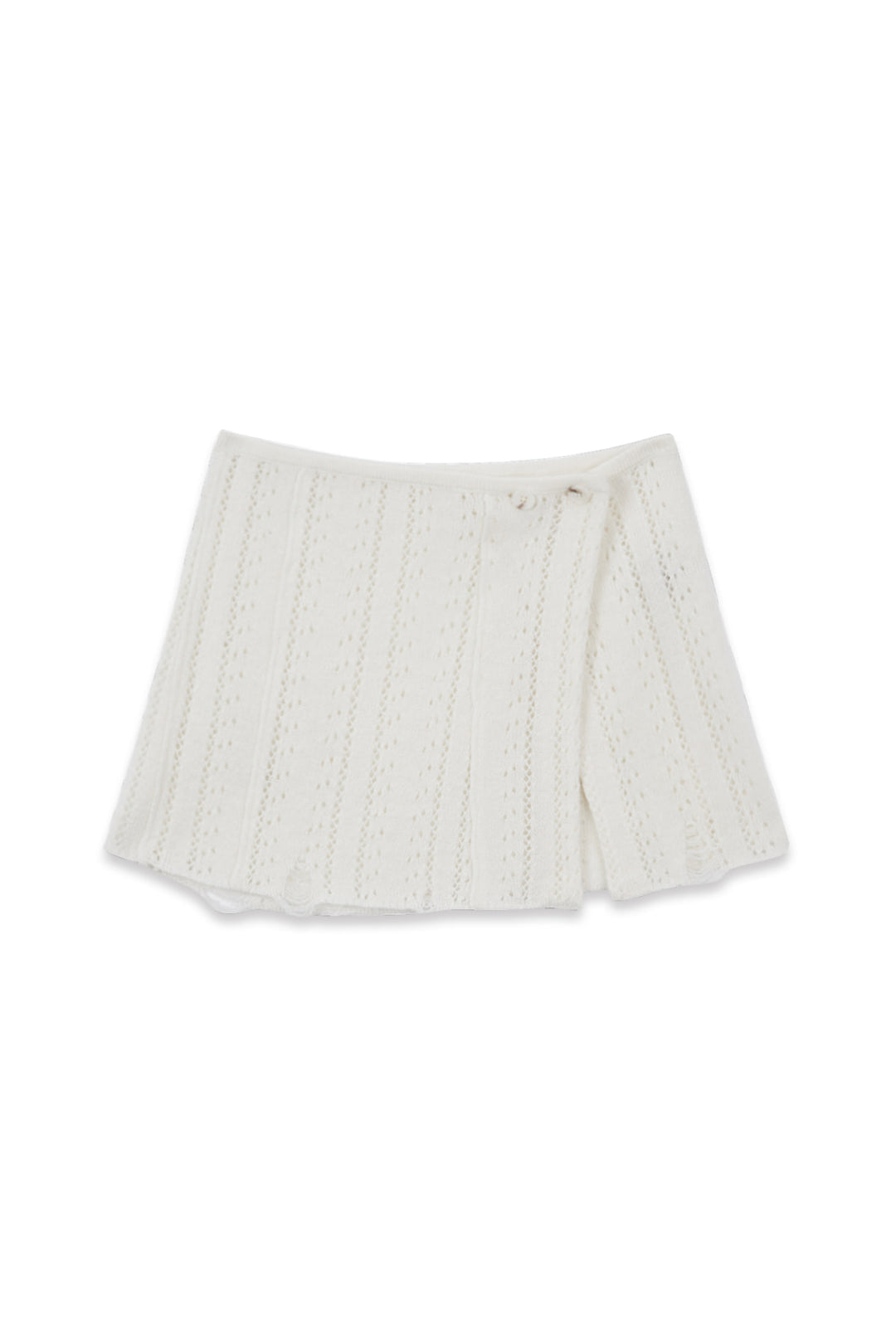 Matin Kim Punching Wrap Mini Skirt — Ivory