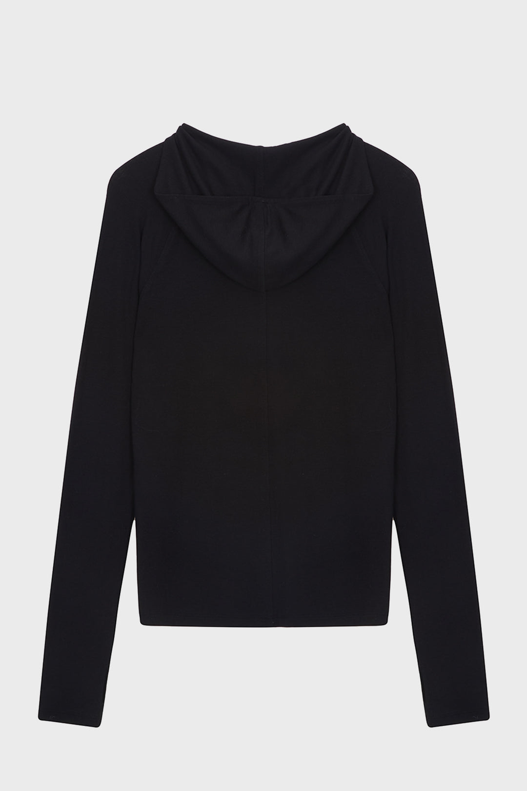 KIMMATIN Slim Hoody Jersey Top — Black