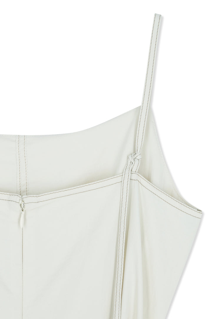 Matin Kim Sleeveless Wrap Dress — Cream