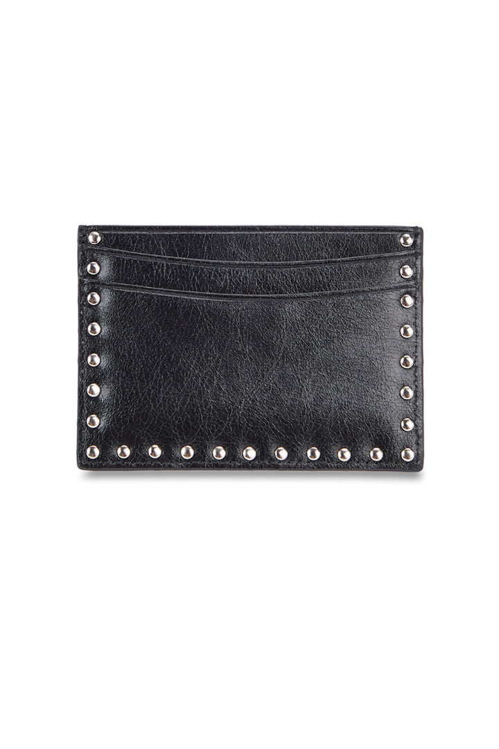 Matin Kim Western Stud Card Wallet — Black