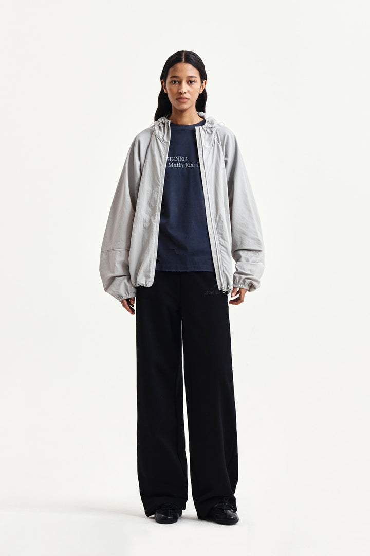 Matin Kim Back Logo Windbreaker — Light — Beige
