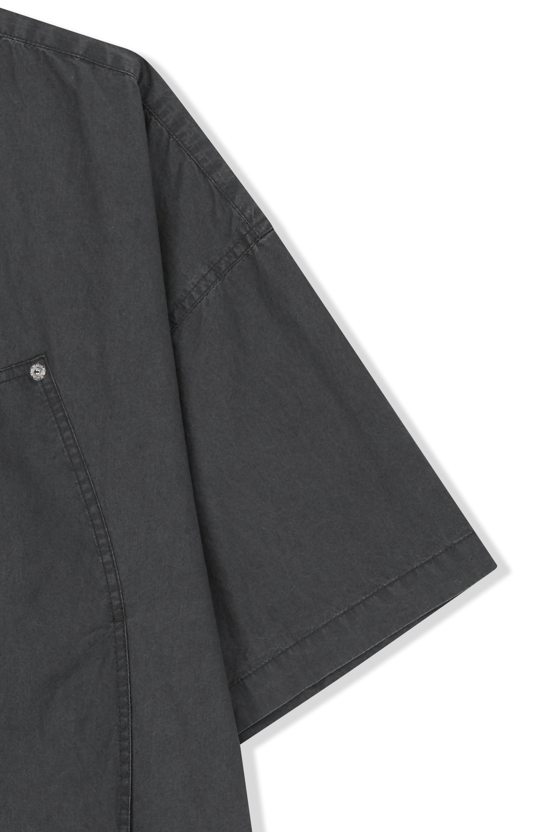 Matin Kim Half Sleeve Pocket Shirt — Charcoal