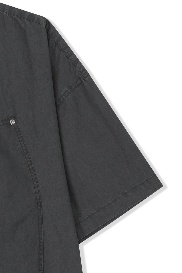 Matin Kim Half Sleeve Pocket Shirt — Charcoal