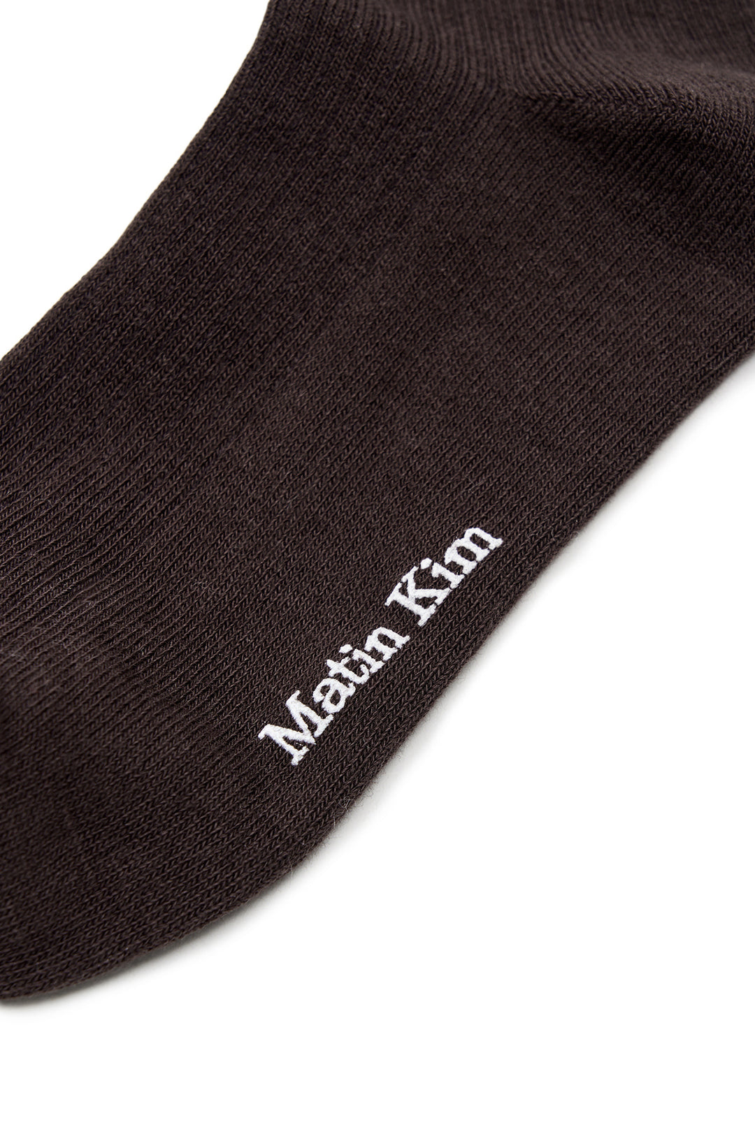 Matin Kim Two Tone Layered Socks — Brown