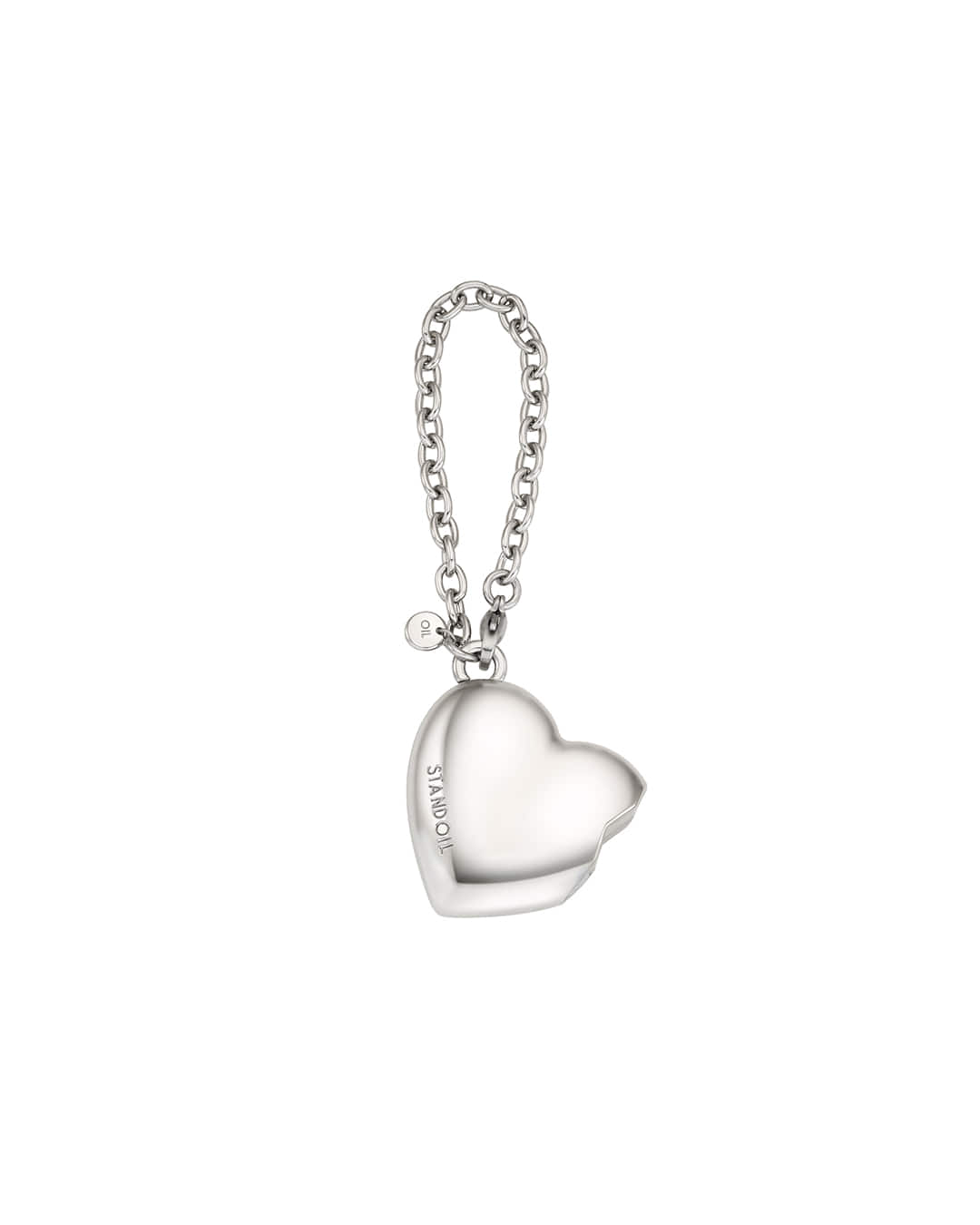 Stand Oil Bestie Keyring — Magnetic Heart Charm — Silver