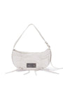 Matin Kim Half Shirring Ribbon Round Bag — Ivory