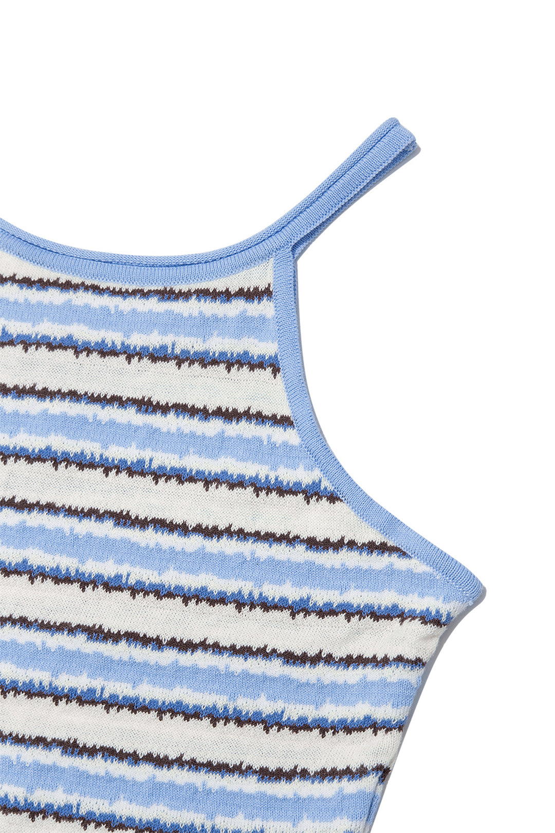 Matin Kim Multi Stripe Sleeveless Knit Top — Blue