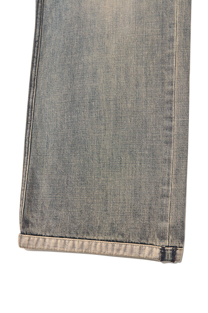 Matin Kim Out Pocket Washed Denim — Smoke — Blue