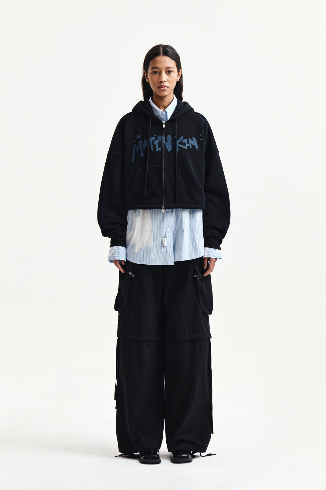 Matin Kim Detachable Cargo Pants — Black