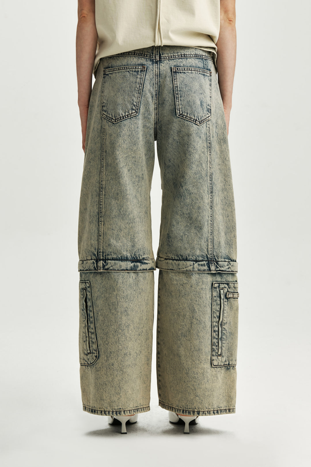 KIMMATIN Detachable Cargo Denim — Blue