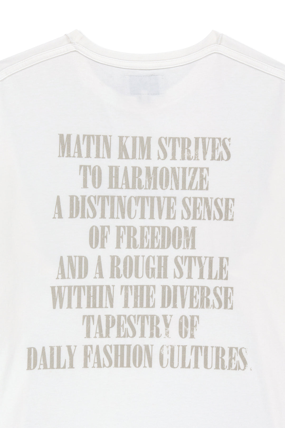 Matin Kim Vintage Lettering Graffiti Top — White