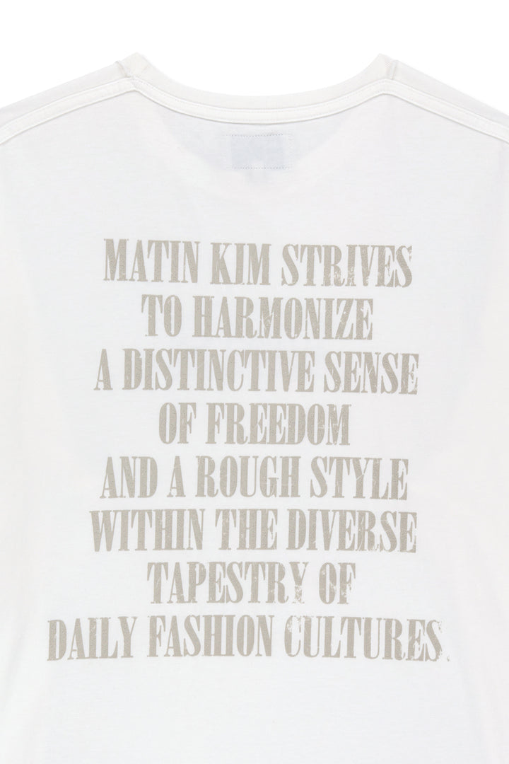 Matin Kim Vintage Lettering Graffiti Top — White