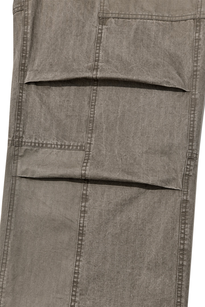 Matin Kim Patch Point Washed Cotton Pants — Brown