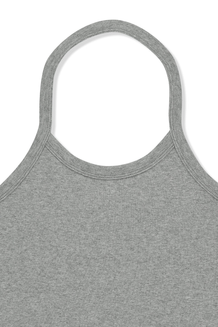 Matin Kim Label Detail Halter Tank — Gray