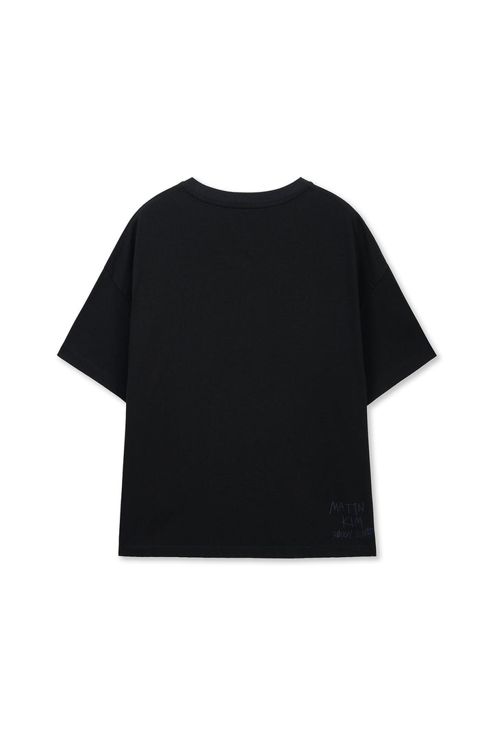 Matin Kim Graffiti Artwork Top — Black