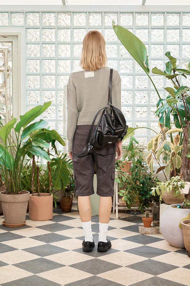 Matin Kim Punching Point Pullover — Olive
