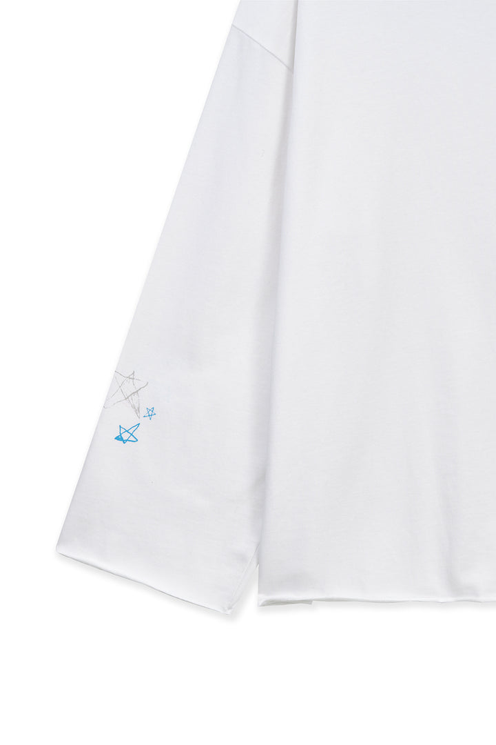Matin Kim Raw Hem Boat Neck Top — White