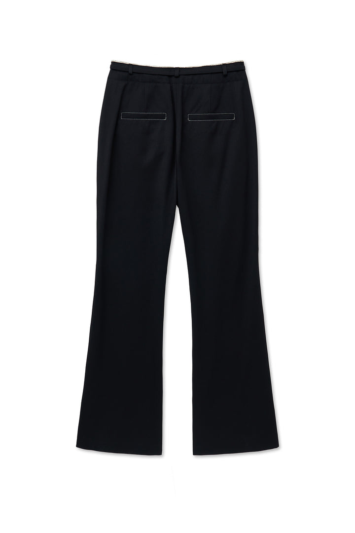 Matin Kim Cut Out Point String Trouser — Black