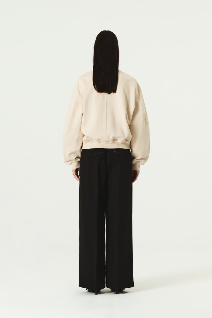 KIMMATIN Back Yoke Detail Wide Trouser — Brown