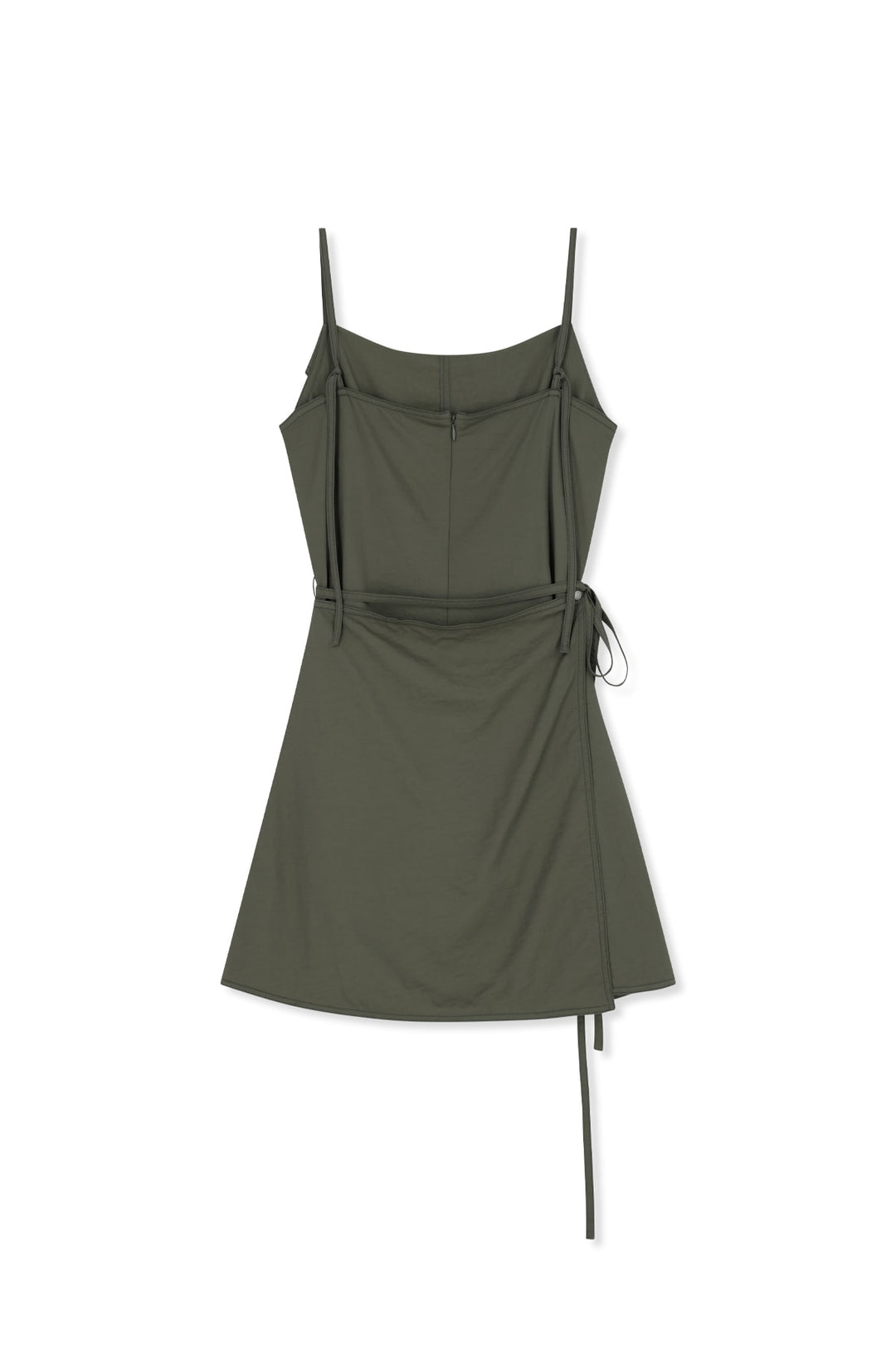 Matin Kim Sleeveless Wrap Dress — Khaki