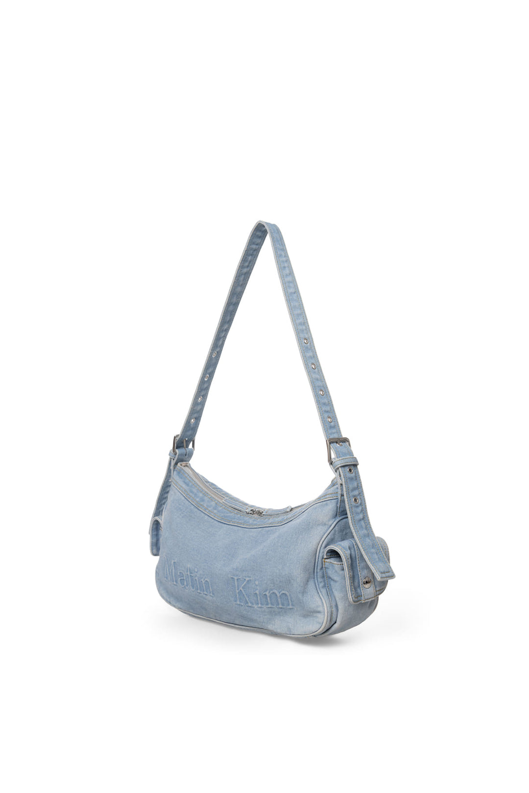 Matin Kim Dust Denim Side Pocket Bag — Light Blue