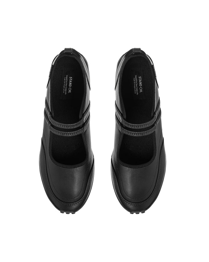 Stand Oil Strap Mary Jane Sneaker — Black