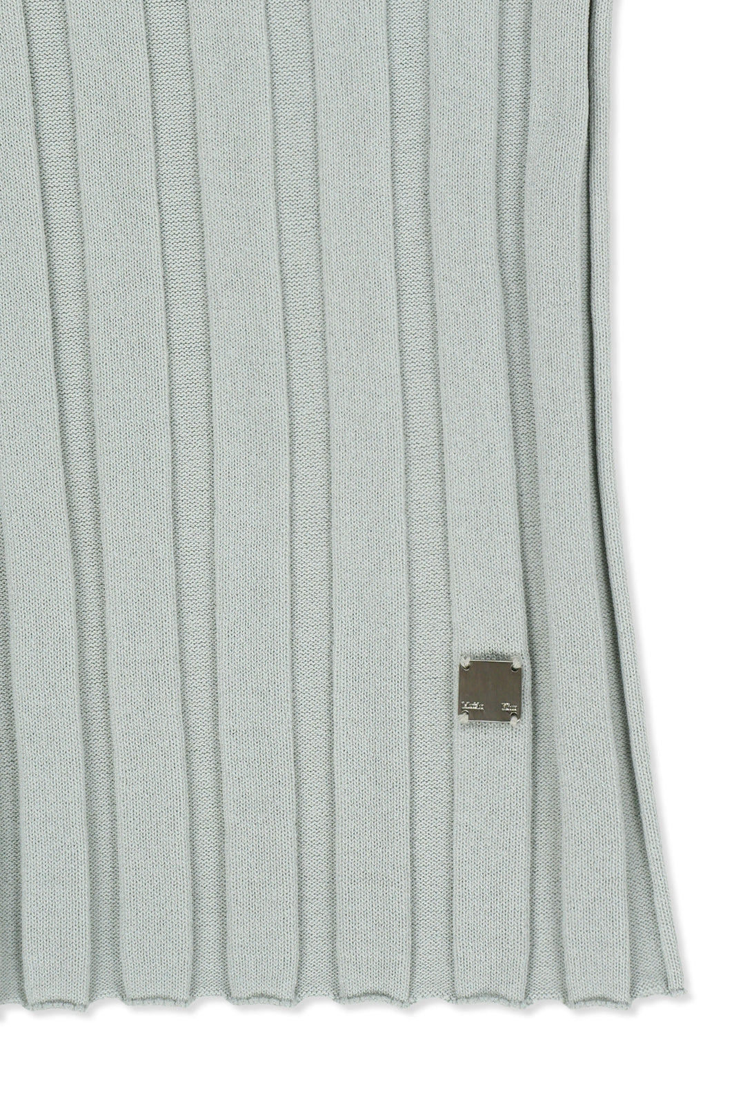 Matin Kim Cut Out Sleeveless Knit Top — Light Grey