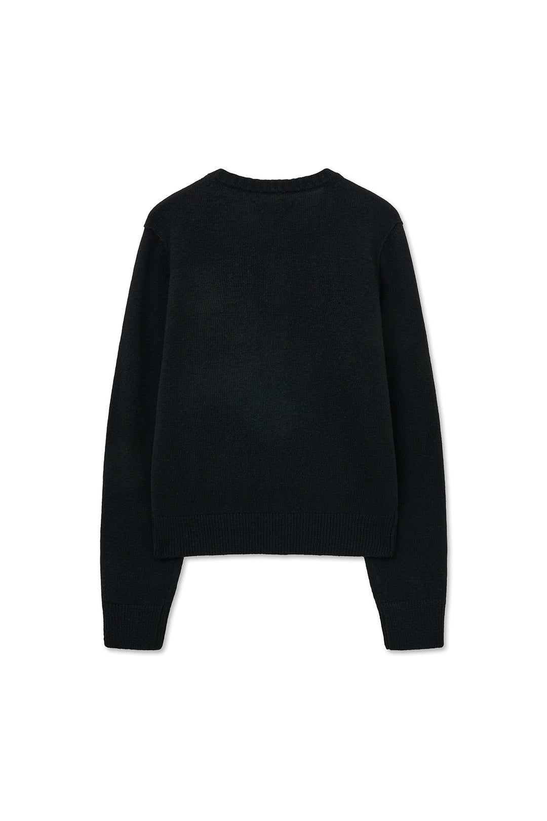 Matin Kim Cashmere Blended Round Knit Cardigan — Black