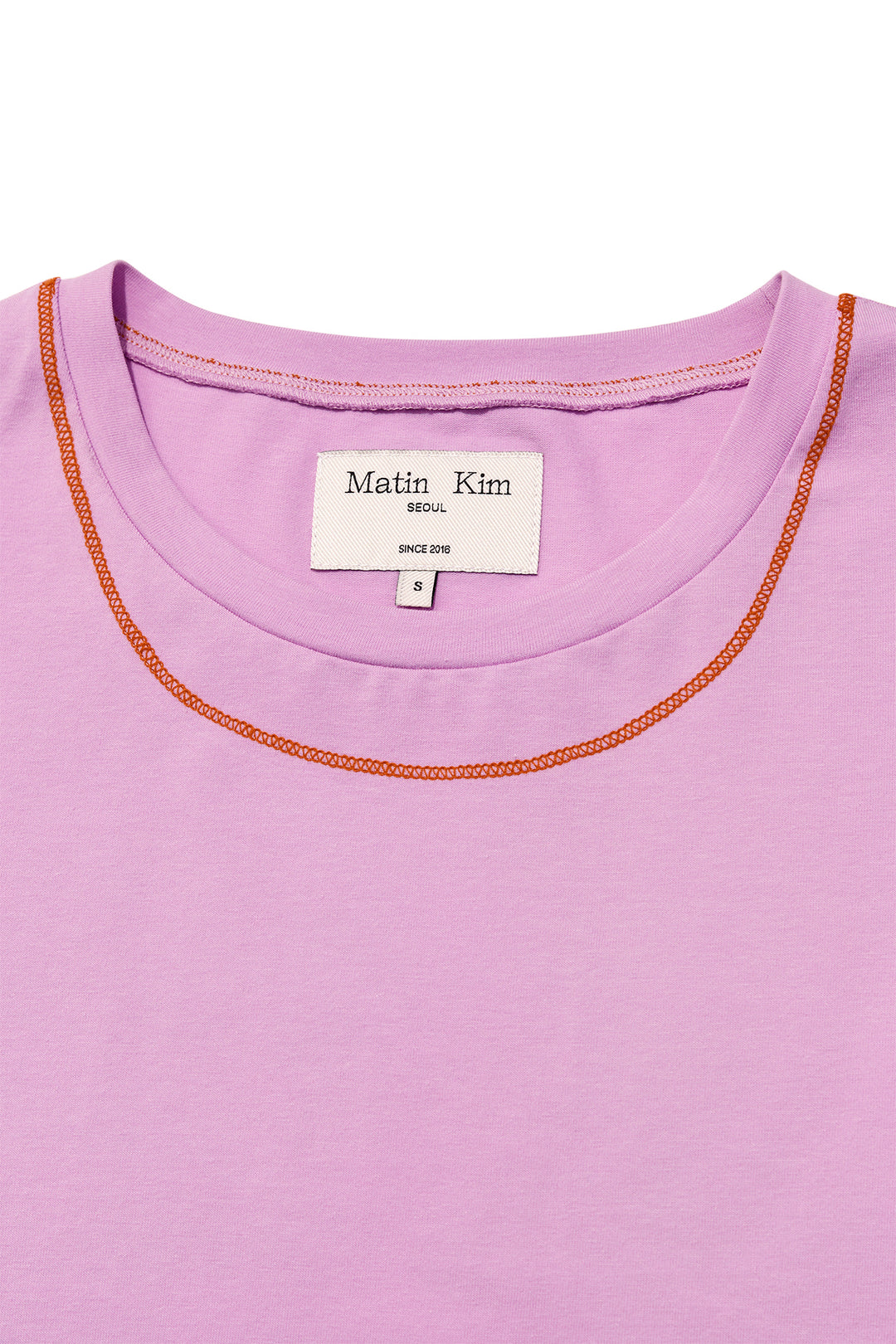 Matin Kim Stitch Point Small Logo Top — Pink