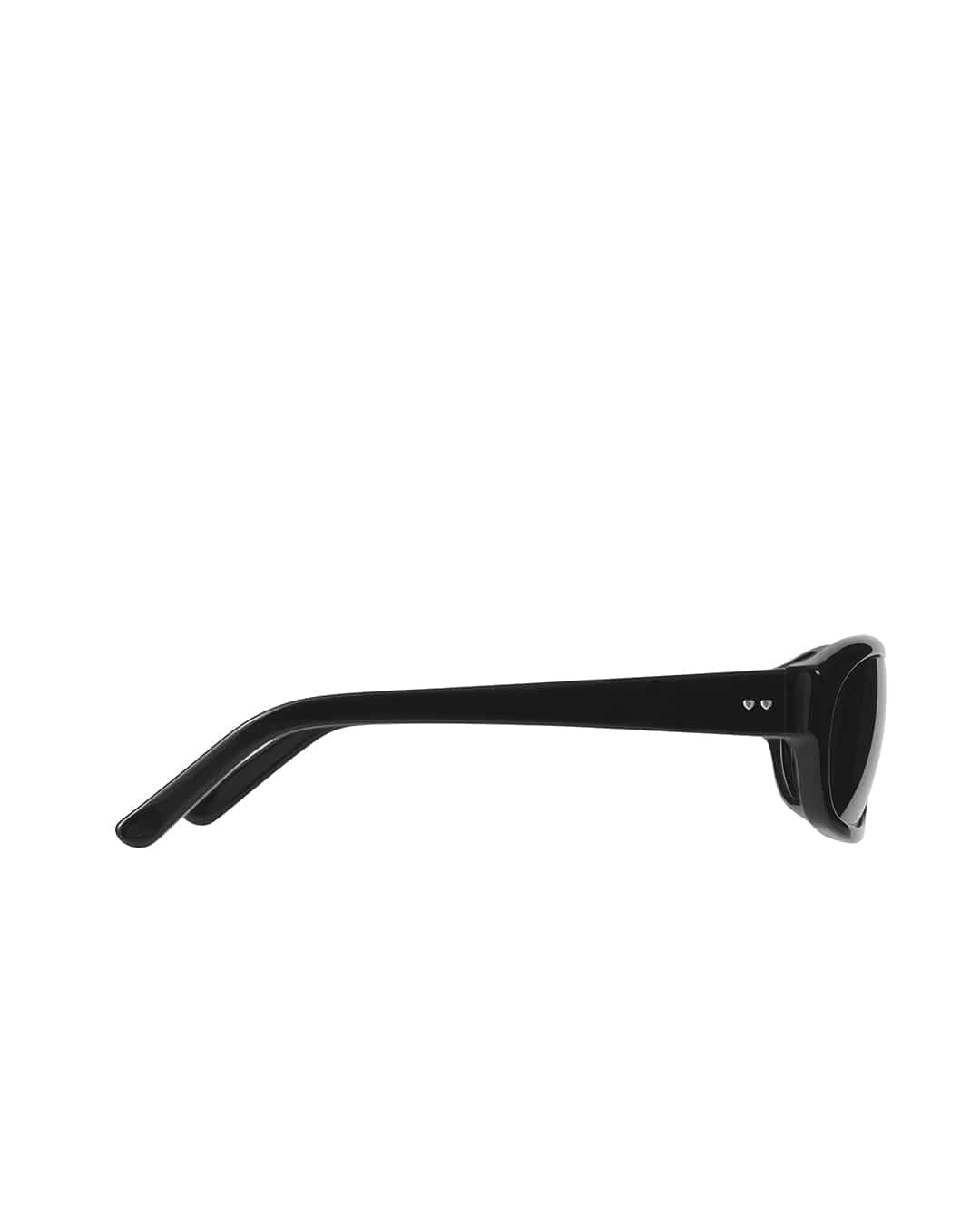 Stand Oil Curved Glow Semi-Goggle Sunglasses — Black