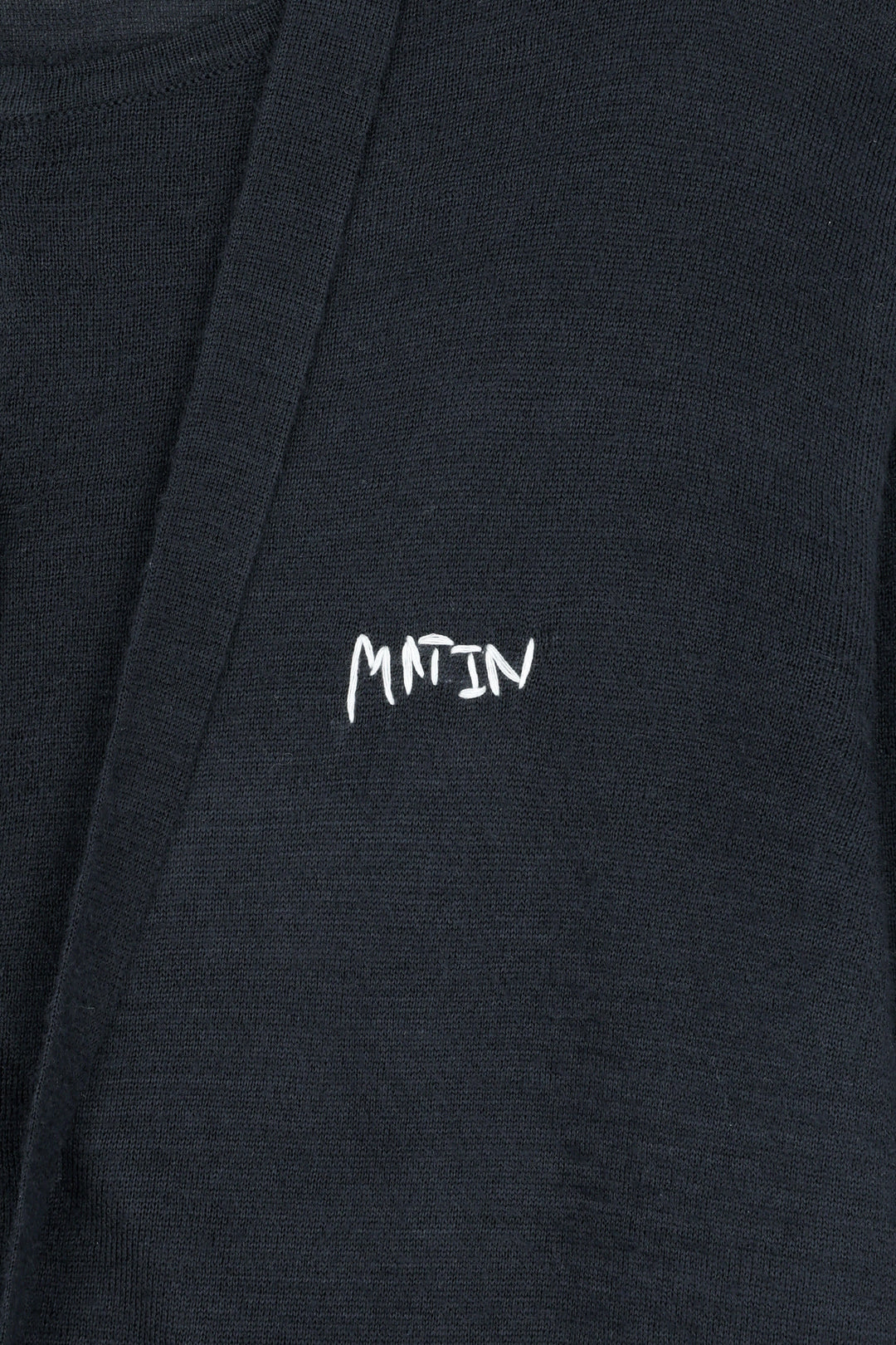 Matin Kim String Detail Knit Cardigan — Dark Navy