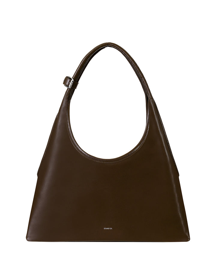 Stand Oil Ringo Bag Mini · Reversible Shoulder Bag — Raffia Brown